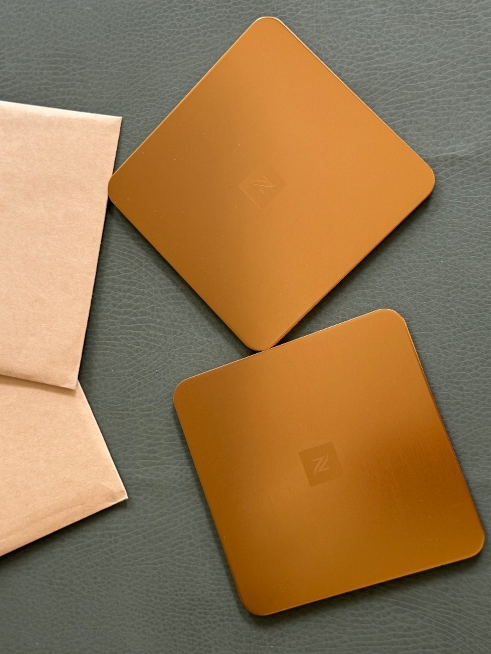 NESPRESSO Gold Aluminum Coasters - Set of 2